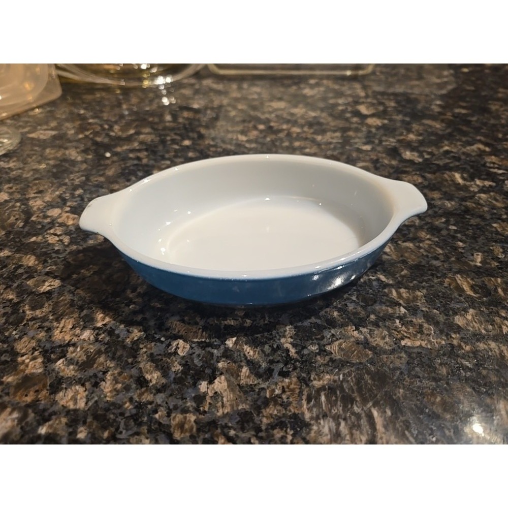 PYREX 10oz HORIZON BLUE PIXIE Corning 700 Au Gratin Souffle Dish Baker